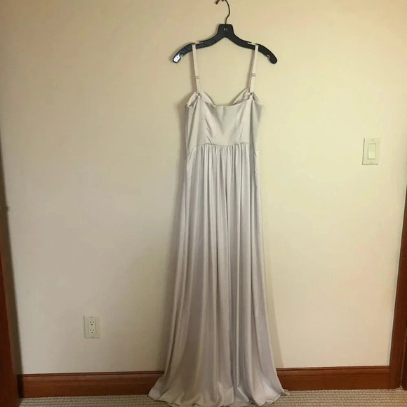 BCBG MAXAZRIA Floor Length "Oatmeal" Colored Dress Size M NWT - Picture 3 of 10